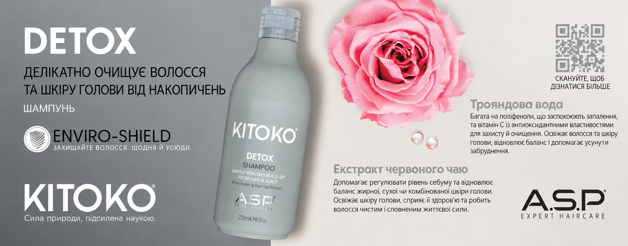 Kitoko Detox — делікатне очищення волосся та шкіри голови